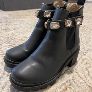 Black Steve Madden booties. Size 6